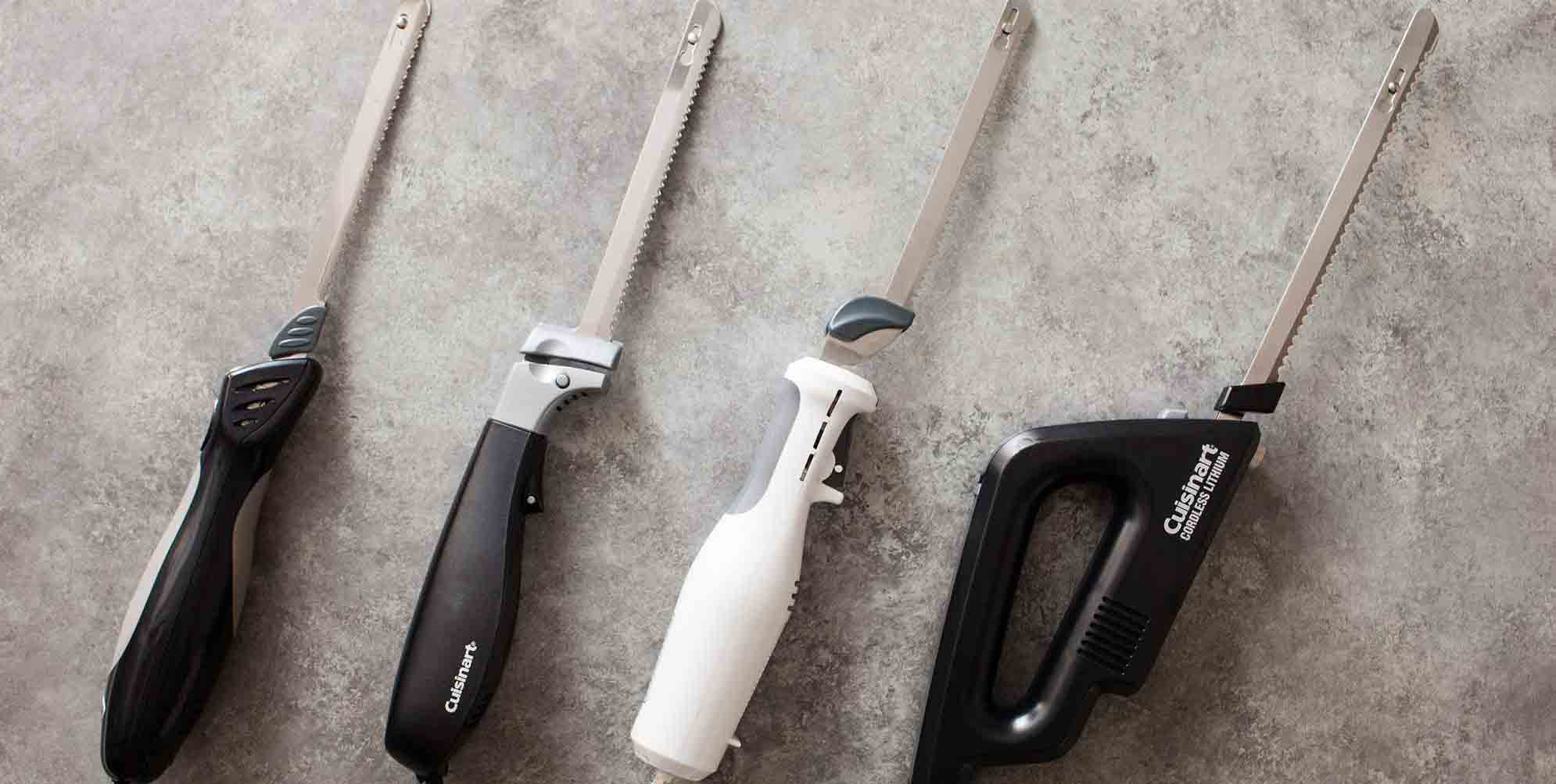 Couteau électrique pain et viande - Blanc / Gris